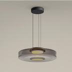 Pendant Light Sculptural Tiered Parallax Glass Integrated LED