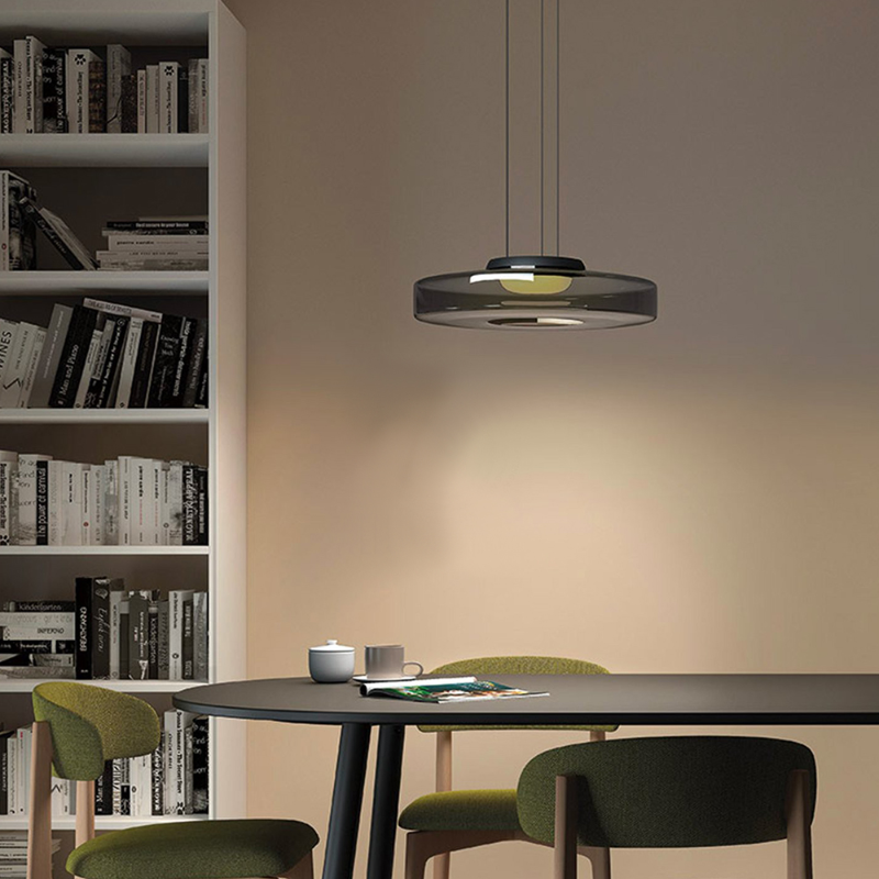 Pendant Light Sculptural Tiered Parallax Glass Integrated LED