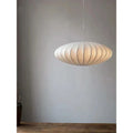 Pendant Light Silk Shade & Crystal Crown