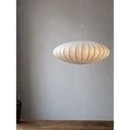 Pendant Light Silk Shade & Crystal Crown