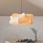 Pendant Light Silk Shade Iron Frame & Adjustable Cord