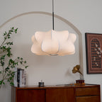 Pendant Light Silk Shade Iron Frame & Adjustable Cord