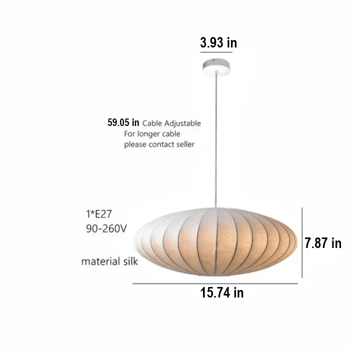 Pendant Light Silk Shades & Crystal Crown Warm Glow