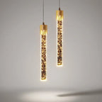Pendant Light Slim Cylindrical Glass Warm White Adjustable Cable