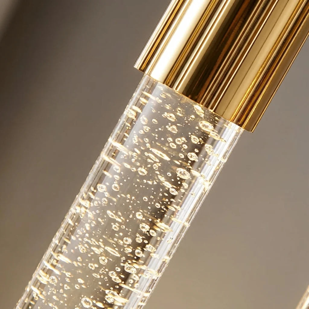 Pendant Light Slim Cylindrical Glass Warm White Adjustable Cable