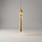 Pendant Light Slim Cylindrical Glass Warm White Adjustable Cable
