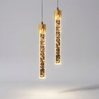 Pendant Light Slim Cylindrical Glass Warm White Adjustable Cable
