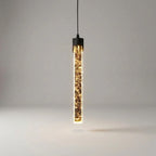 Pendant Light Slim Cylindrical Glass Warm White Adjustable Cable