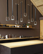 Pendant Light Stirrup-Inspired Genuine Leather Straps & Integrated LED
