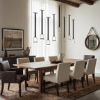 Pendant Light Stirrup-Inspired Genuine Leather Straps & Integrated LED