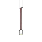 Pendant Light Stirrup-Inspired Genuine Leather Straps & Integrated LED