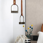 Pendant Light Stirrup-Inspired Genuine Leather Straps & Integrated LED