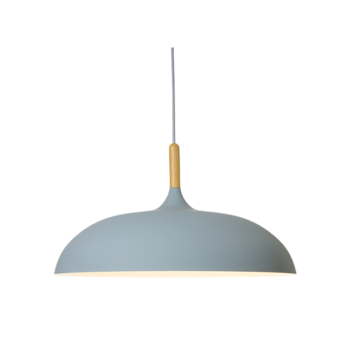 Pendant Light Wood Accent & Iron Shade