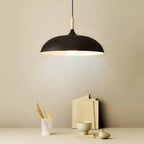 Pendant Light Wood Accent & Iron Shade