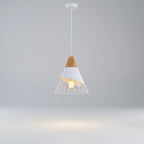 Pendant Light Wood & Aluminum E27 Socket