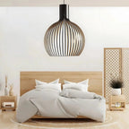Pendant Light Wood & Metal Adjustable Cable E27 Compatible