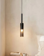 Pendant & Wall Lamp Smoked Glass Shade Metal Frame