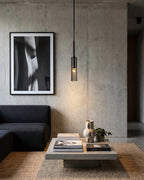 Pendant & Wall Lamp Smoked Glass Shade Metal Frame
