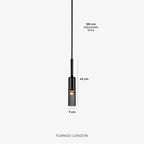 Pendant & Wall Lamp Smoked Glass Shade Metal Frame