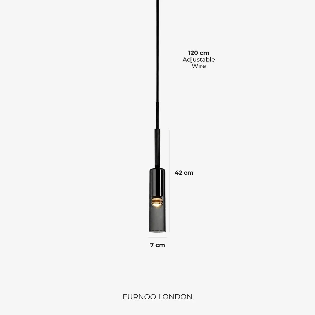 Pendant & Wall Lamp Smoked Glass Shade Metal Frame