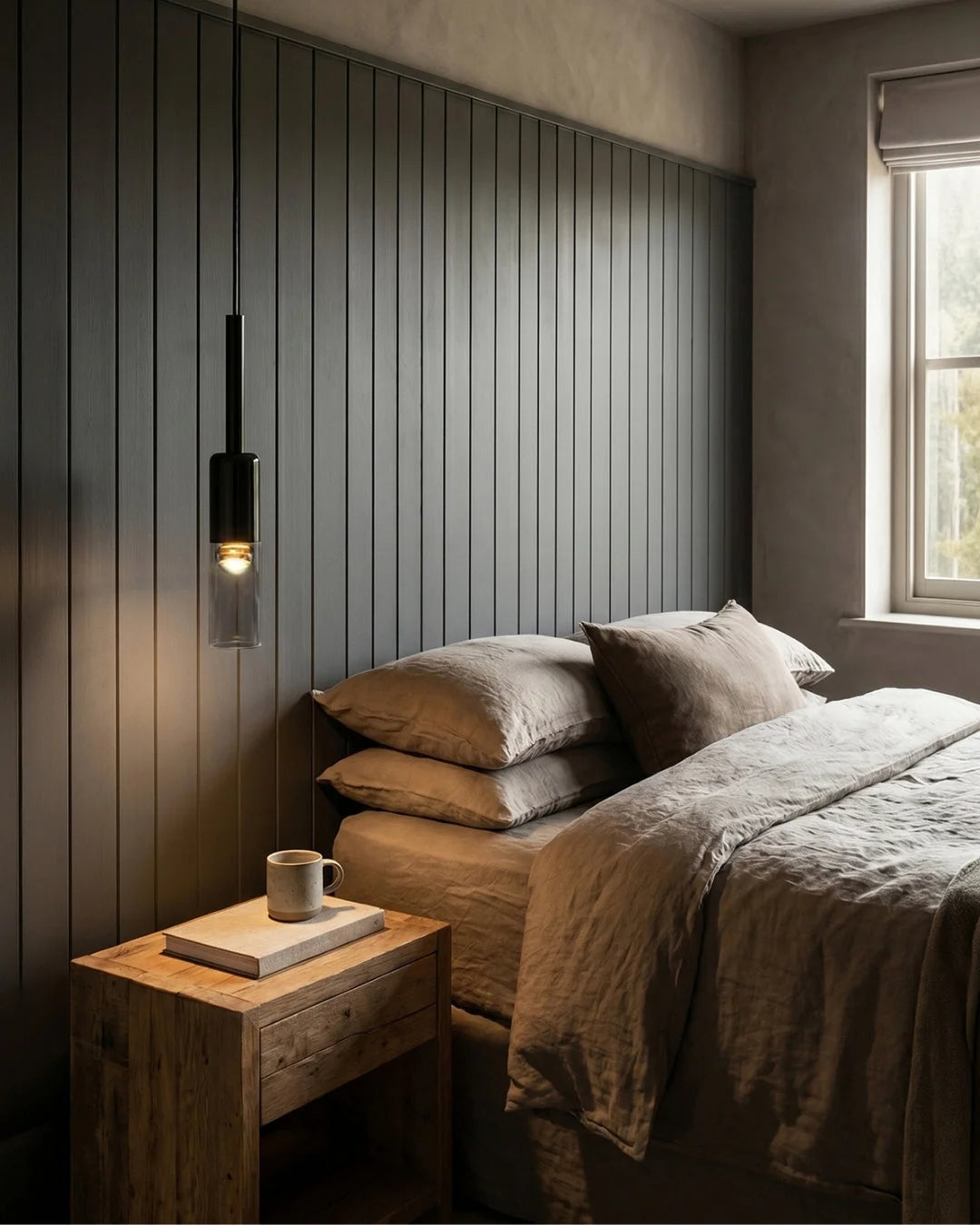 Pendant & Wall Lamp Smoked Glass Shade Metal Frame