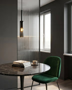 Pendant & Wall Lamp Smoked Glass Shade Metal Frame