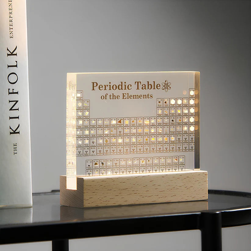 Periodic Table Display 83 Real Elements LED-Lit Acrylic