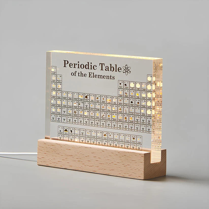 Periodic Table Display 83 Real Elements LED-Lit Acrylic