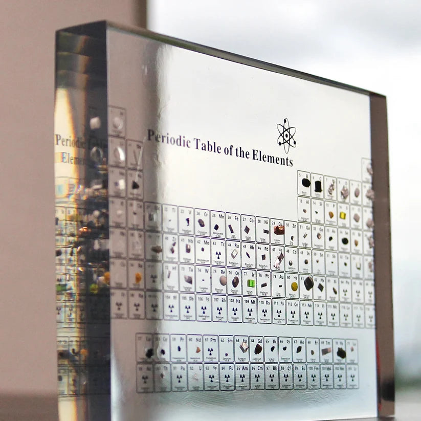 Periodic Table Display 83 Real Elements LED-Lit Acrylic