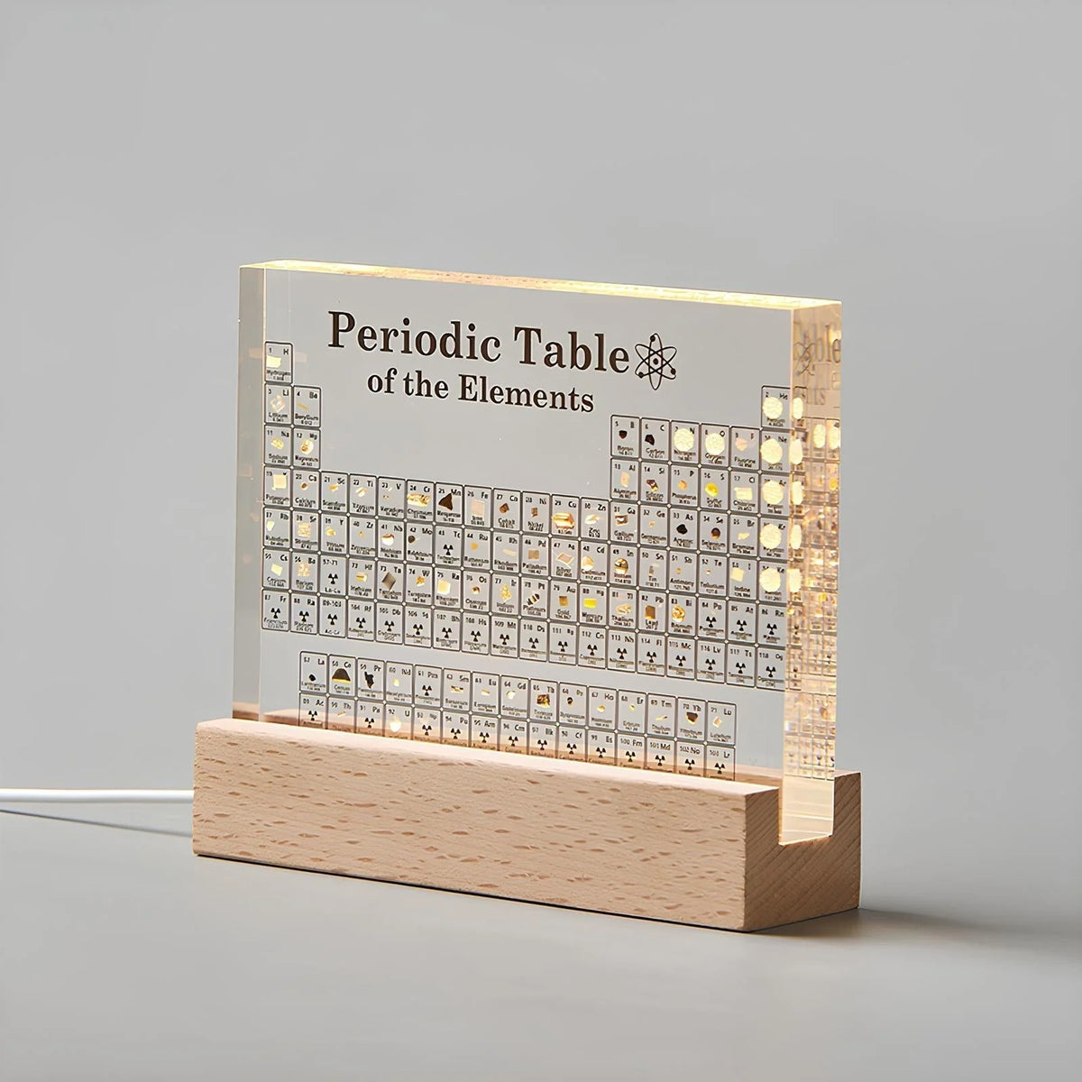 Periodic Table Display Illuminated 83 Real Elements