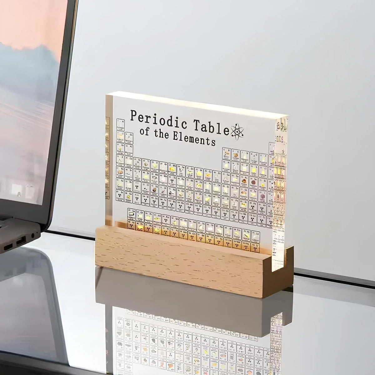 Periodic Table Display Illuminated 83 Real Elements