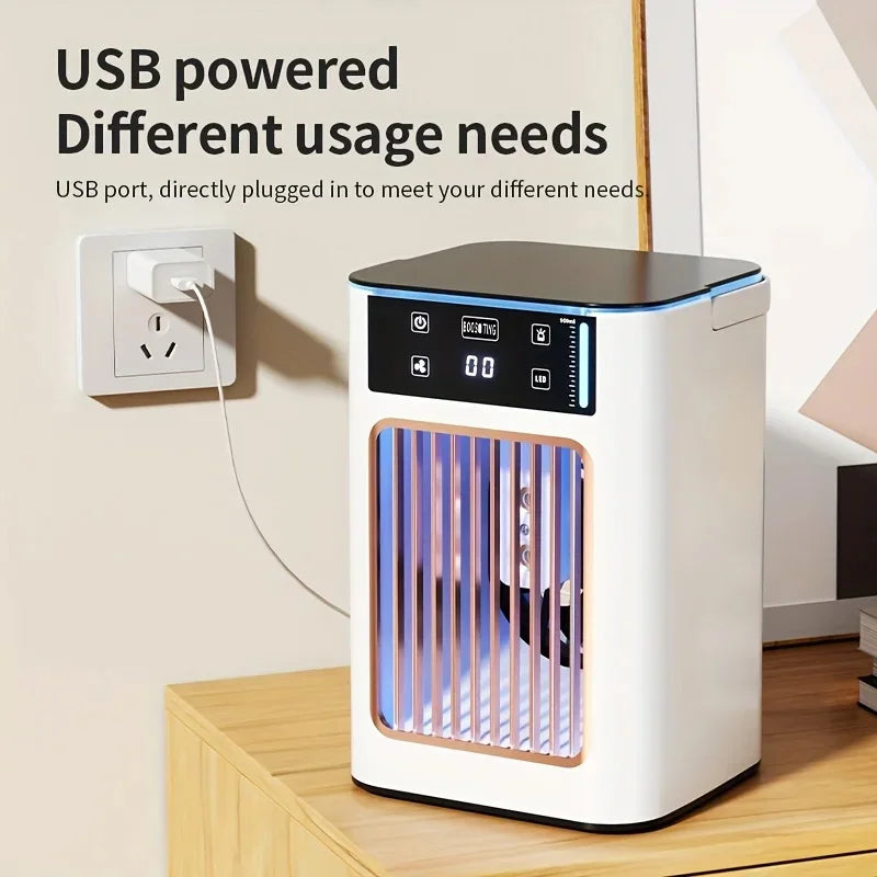Personal Air Cooler USB-Powered Humidifying Silent