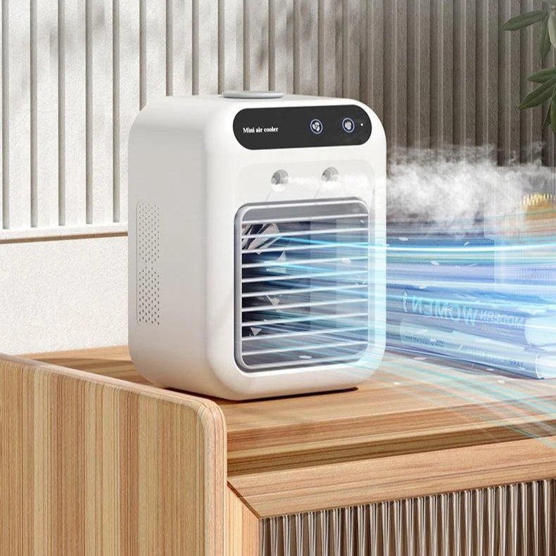Personal Air Cooler USB-Powered Touchscreen Humidifying 2-Speed Fan