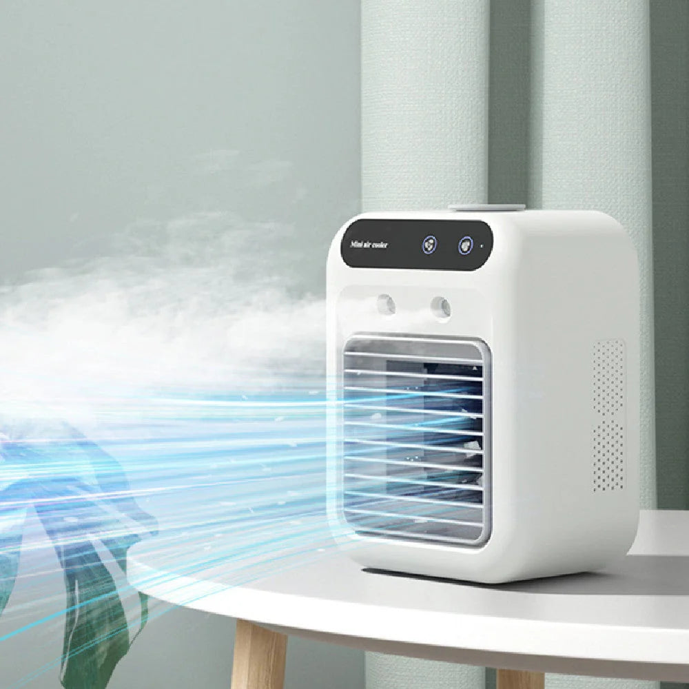 Personal Air Cooler USB-Powered Touchscreen Humidifying 2-Speed Fan