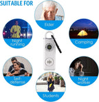 Personal Alarm Keychain 130 dB Strobe Twin Pack