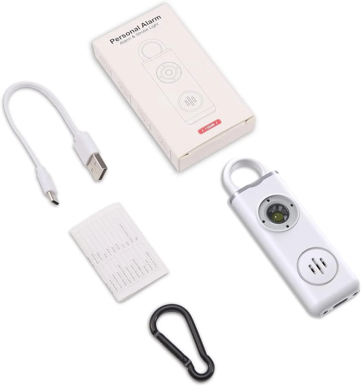 Personal Alarm Keychain 130 dB Strobe Twin Pack