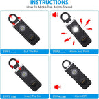 Personal Alarm Keychain 130 dB Strobe Twin Pack