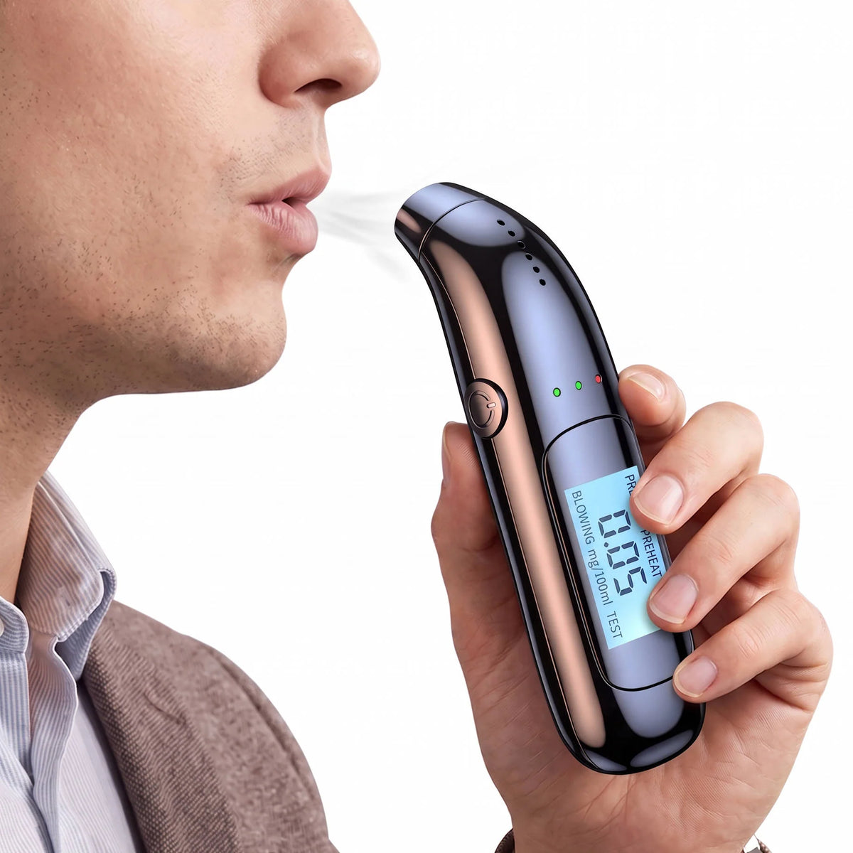 Personal Breathalyzer Touchless USB Rechargeable 2.7K Display