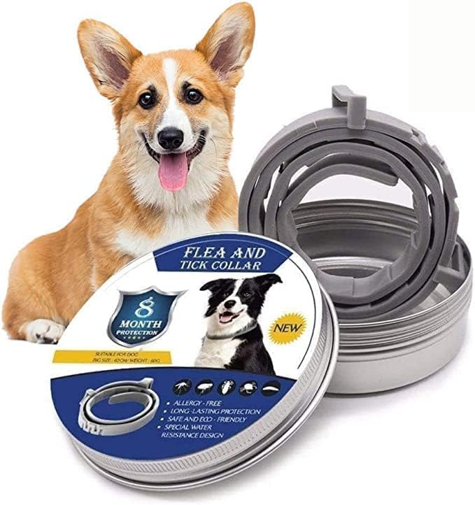Pest Control Collar 8-Month Protection Adjustable Trim-To-Fit Water-Resistant