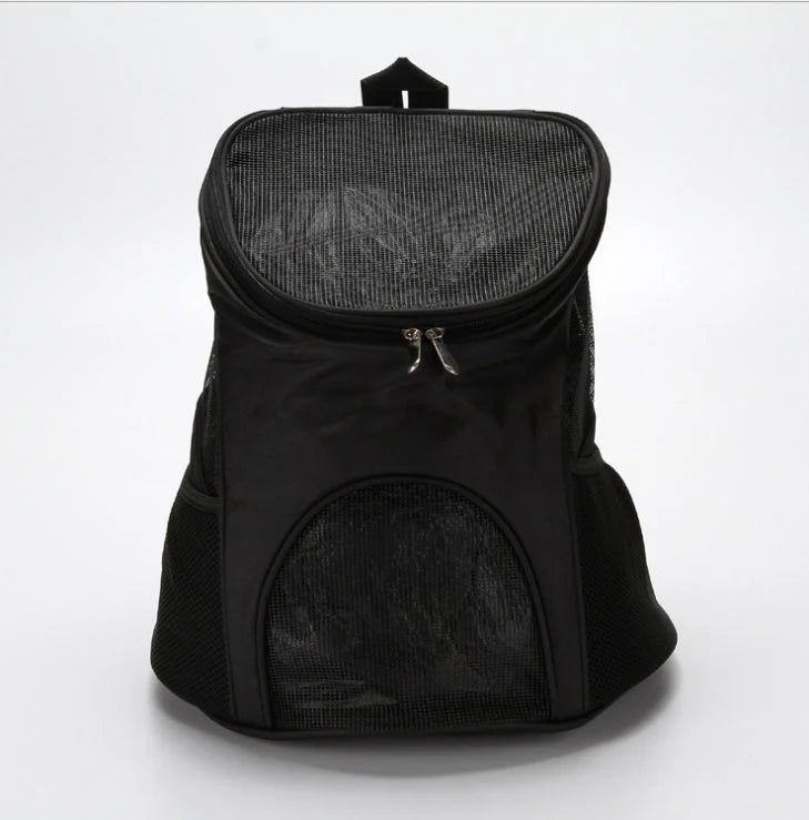 Pet Backpack Breathable Mesh Adjustable Straps & Side Pockets
