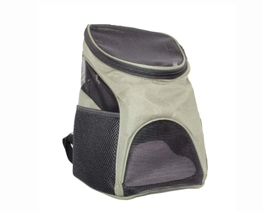 Pet Backpack Breathable Mesh Adjustable Straps & Side Pockets