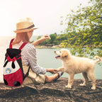 Pet Backpack Canvas & Breathable Mesh Adjustable Fit