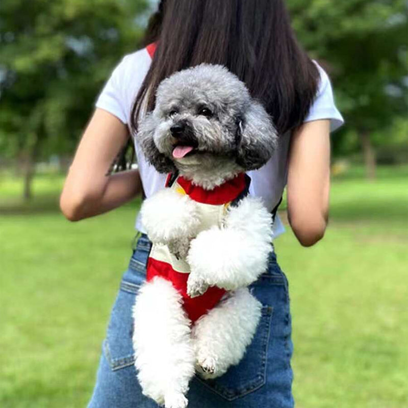 Pet Backpack Canvas & Breathable Mesh Adjustable Fit