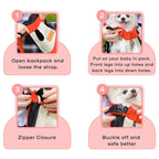 Pet Backpack Canvas & Breathable Mesh Adjustable Fit