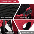 Pet Backpack Canvas & Breathable Mesh Adjustable Fit
