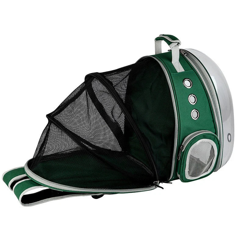 Pet Backpack Carrier 360 Degree Bubble Window Oxford Fabric