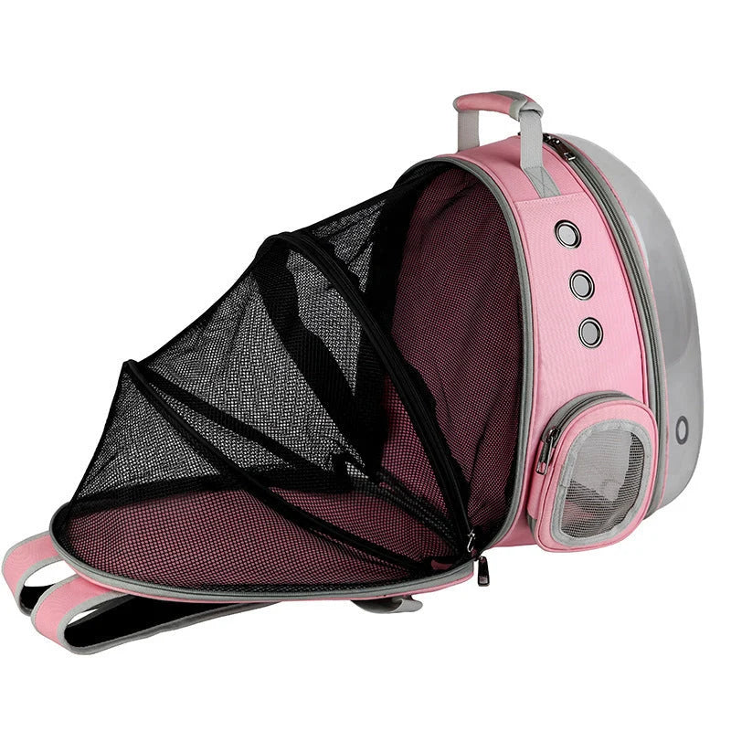 Pet Backpack Carrier 360 Degree Bubble Window Oxford Fabric
