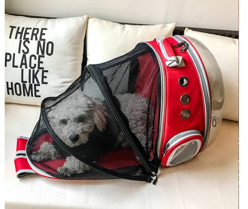 Pet Backpack Carrier 360 Degree Bubble Window Oxford Fabric