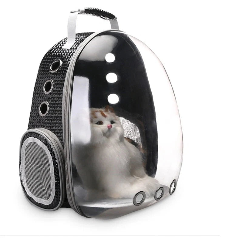 Pet Backpack Carrier 360 Degree Bubble Window Oxford Fabric