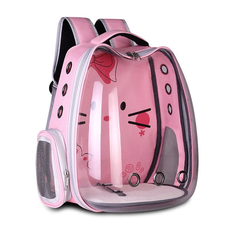 Pet Backpack Hard-Shell Protective Breathable Soft Lining